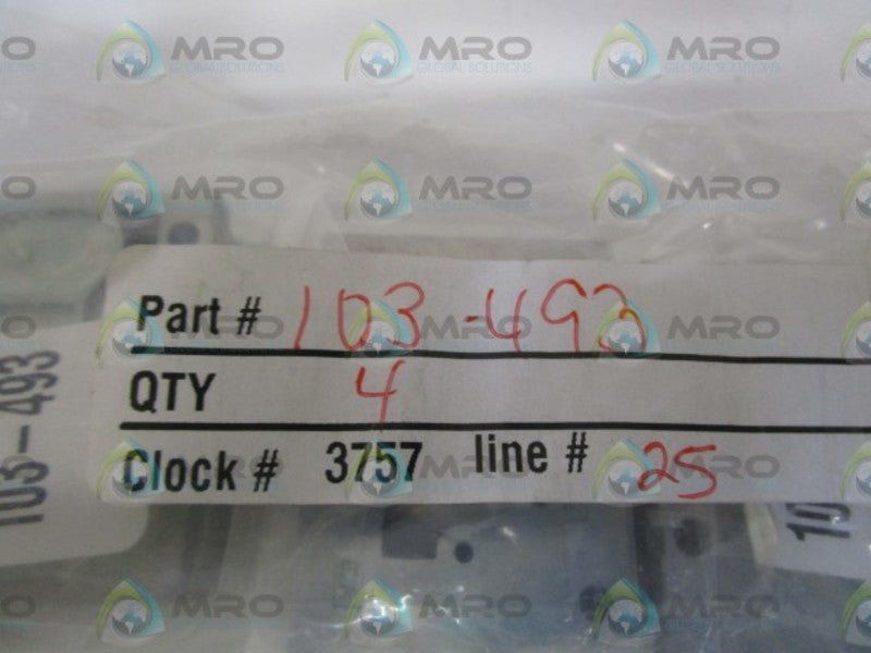LOT OF 4 NUMATICS BASE 103-493 NSNP IN BAG