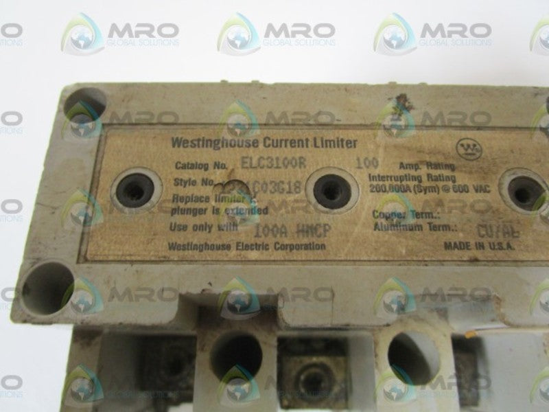 WESTINGHOUSE CURRENT LIMITER ELC3100R (CHIPPED ON CORNER AS PIC) UNMP