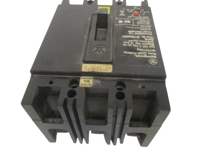 WESTINGHOUSE MCP03150CR CIRCUIT BREAKER 15A UNMP