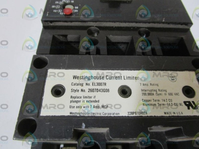 WESTINGHOUSE MCP0358R W/ EL3007R (CURRENT LIMITER CRACKED AS PIC) UNMP