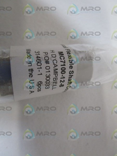 HELICAL FLEXIBLE SHAFT COUPLING MC7100-12-8 NSNP IN BAG