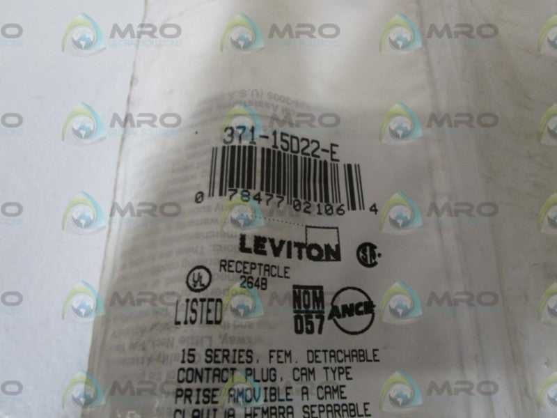 LEVITON FEMALE DETACHABLE PLUG 371-15D22-E NSMP