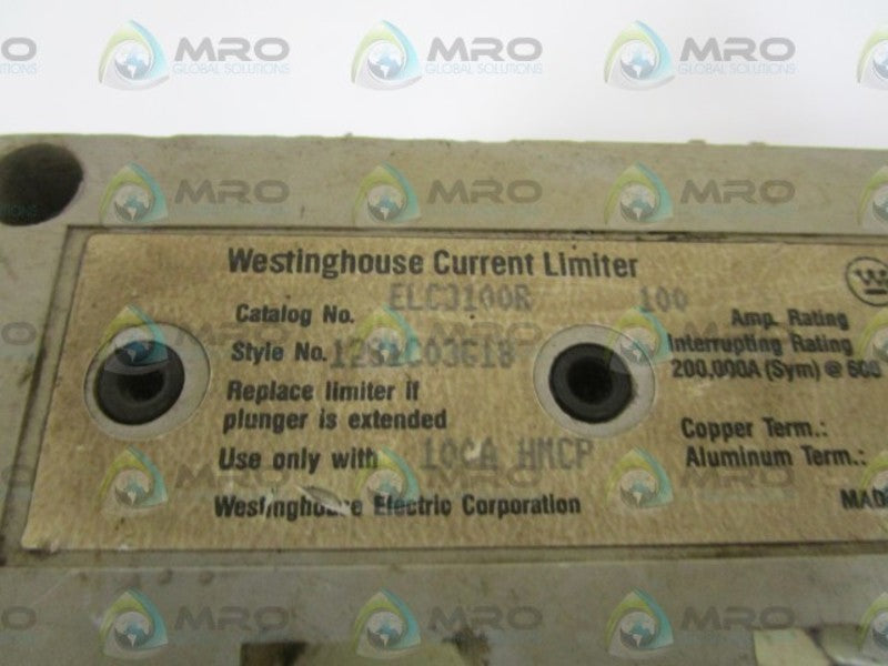 WESTINGHOUSE CURRENT LIMITER ELC3100R (CHIPPED AS PIC) UNMP
