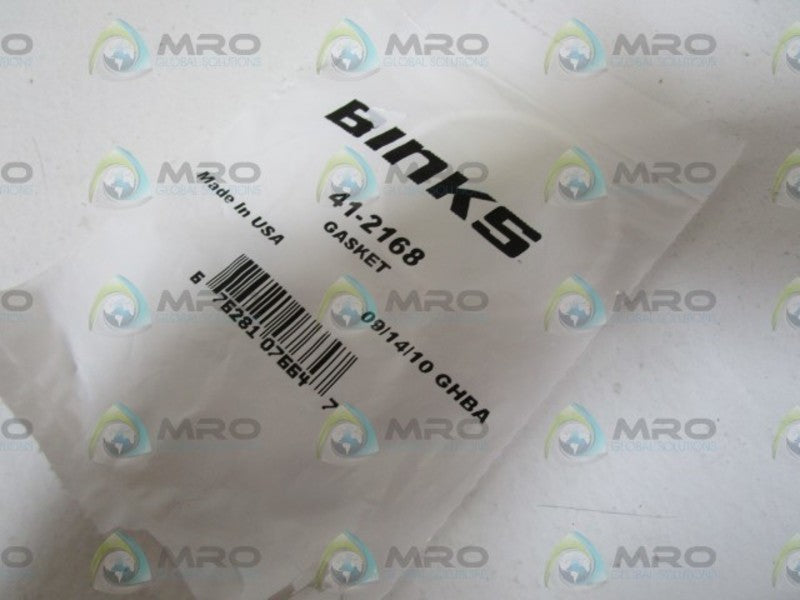 LOT OF 2 BINKS GASKET 41-2168 NSMP