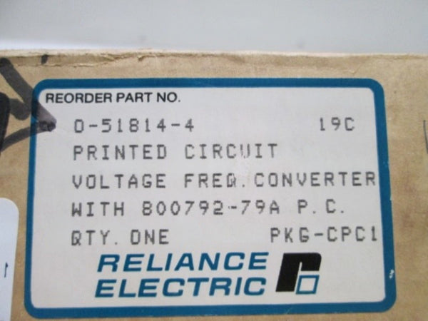 RELIANCE ELECTRIC VOLTAGE CONVERTER BOARD 0-51814-4 UNMP