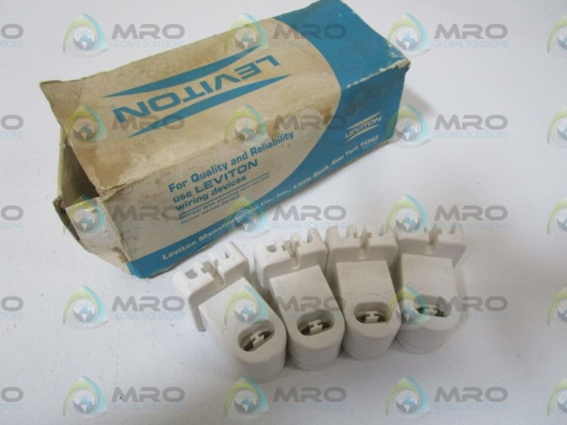 LOT OF 4 LEVITON FLUORESCENT LAMPHOLDER 465 NSMP