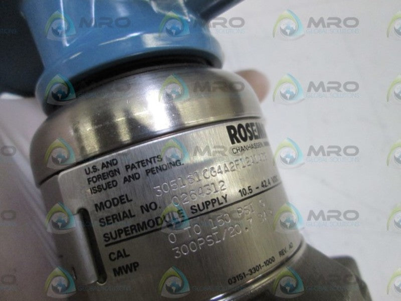 ROSEMOUNT TRANSMITTER 3051S1CG4A2F12A1AD2 NSNP