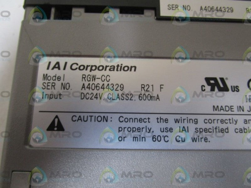 IAI CORP. CONTROLLER ROBONET RGW-CC NSNP