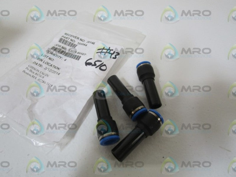 LOT OF 4 FESTO PUSH-IN CONNECTOR 153044 NSNP