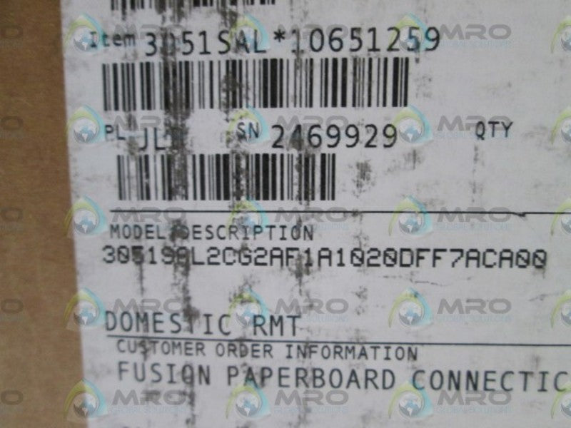 ROSEMOUNT TRANSMITTER 30519AL2CG2AF1A1020DFF7ACA00 NSMP