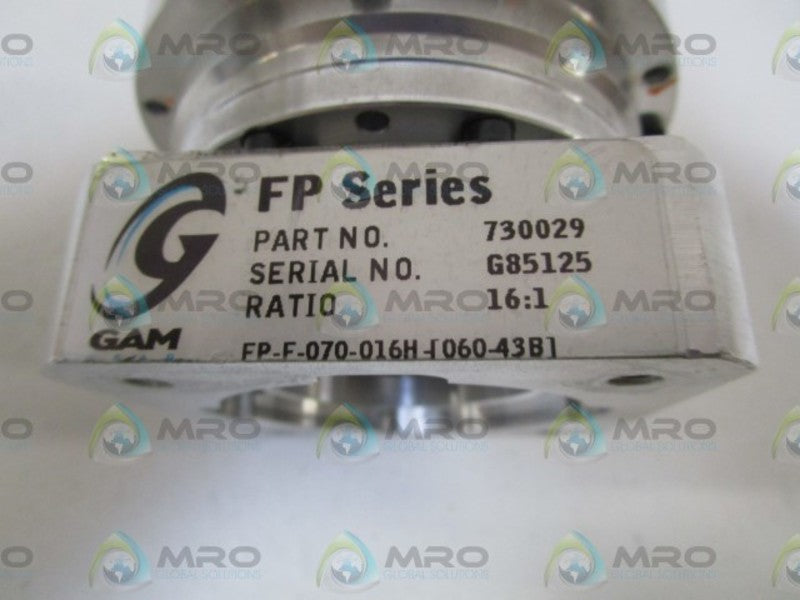 GAM RATIO: 16:1 FP-F-070-016H(060-43B) UNMP