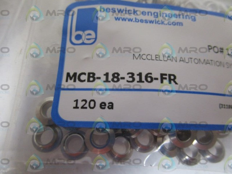 LOT OF 120 BESWICK ENGINEERING MCB-18-316-FR NSMP