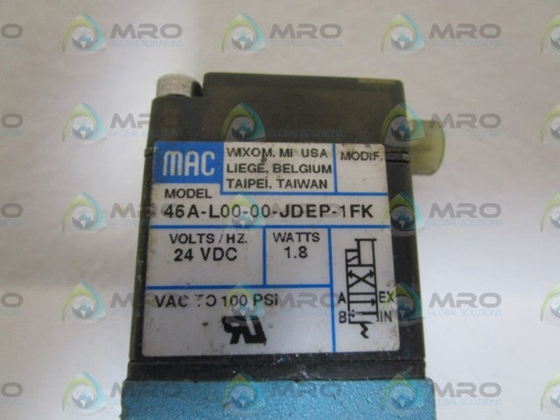 MAC SOLENOID VALVE 46A-L00-00-JDEP-1FK UNMP