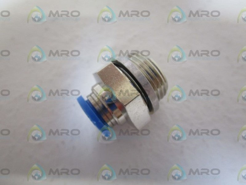 LOT OF 9 FESTO FITTING PUSH-IN MALE THREAD W/EXTERNAL HEX 186100 NSNP