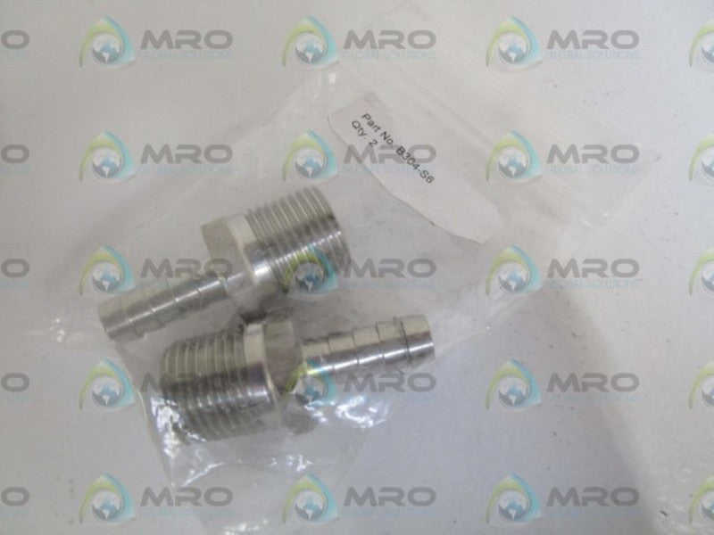LOT OF 2 FITTINGS B304-S6 NSNP IN BAG
