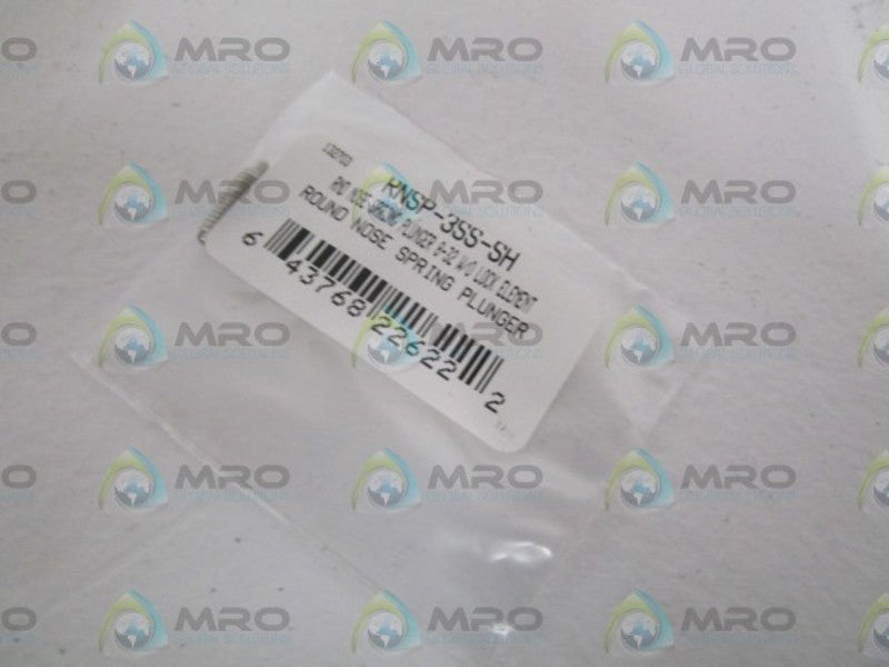 ROUND NOSE SPRING PLUNGER RNSP-3SS-SH NSNP IN BAG