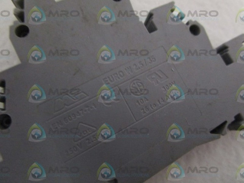 LOT OF 17 MORSETTITALIA GRAY TERMINAL BLOCK EURO W 2.5/35 NSNP