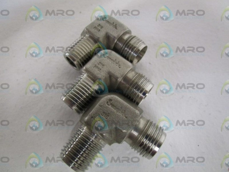 LOT OF 3 SWAGELOK ELBOW FITTING 316 HHA NSNP