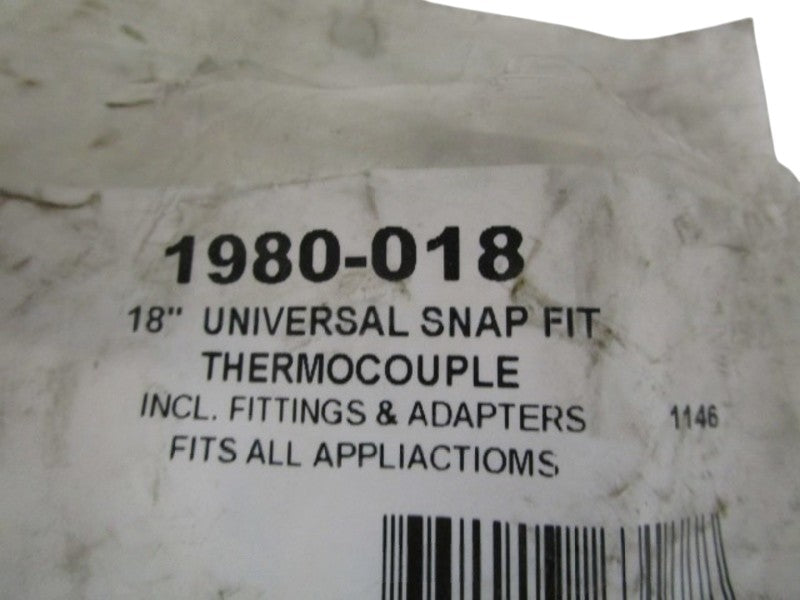 LOT OF 3 ROBERTSHAW 18" UNIVERSAL SNAP IT THERMOCUPLE 1980-018 NSNP