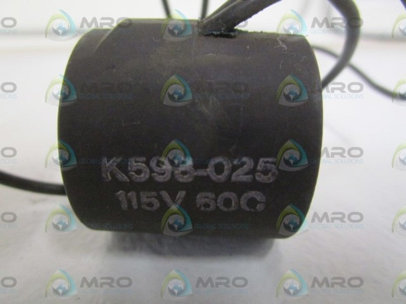 SCHRADER BELLOWS K593-025 COIL 115V UNMP