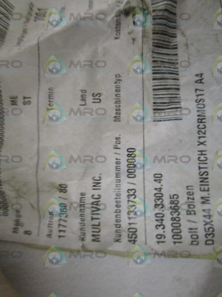 LOT OF 2 MULTIVAC INC. 1177360/80 NSNP