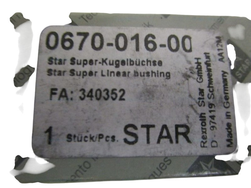 STAR LINEAR BUSHING 0670-016-00 NSMP