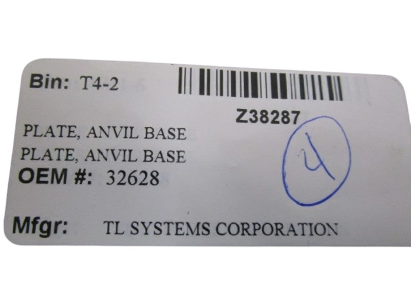 LOT OF 4 TL SYSTEMS CORP. ANVIL BASE PLATE 32628 NSNP