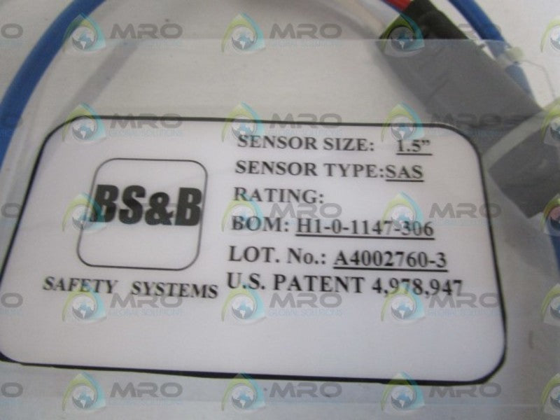 BS&B TYPE: SAS A4002760-3 H1-0-1147-306 RUP. SENSOR 1-1/2"  NSNP