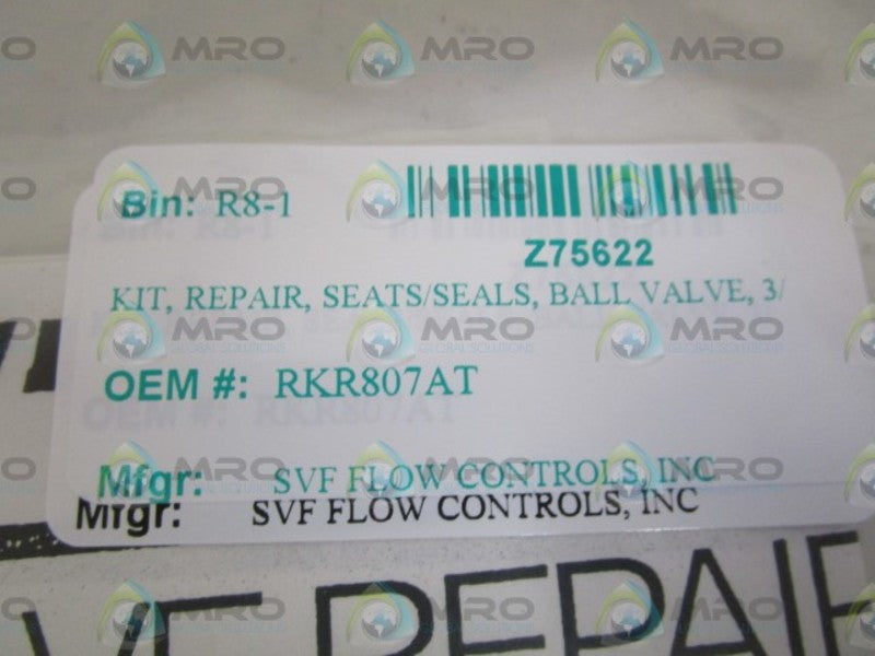SVF FLOW CONTROLS INC. REPAIR KIT RKR807AT NSNP IN BAG