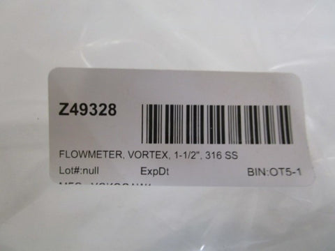 YOKOGAWA 1-1/2" VORTEX FLOWMETER DY040-DBMAA1-2D/FF1 NSNP