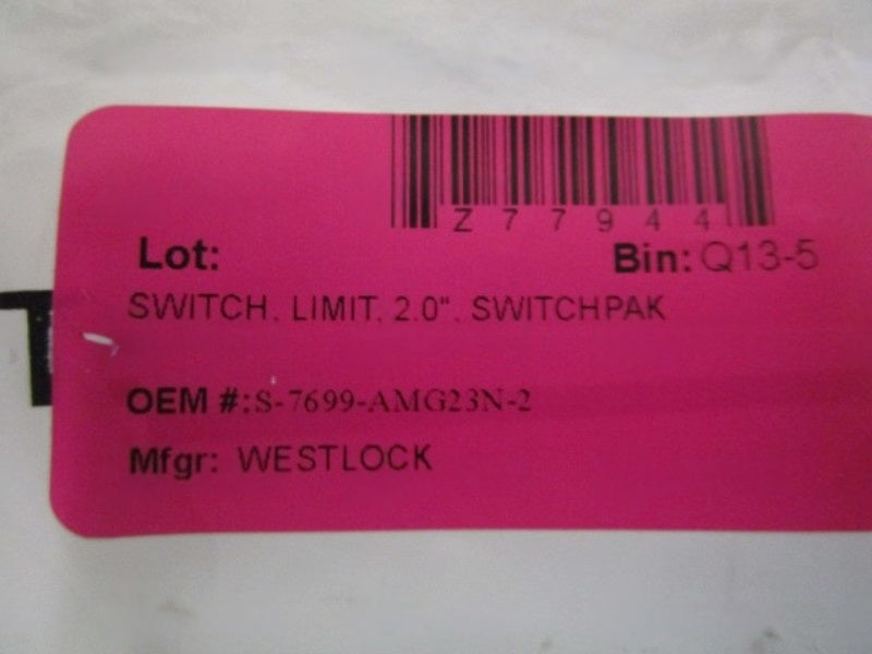 WESTLOCK LIMIT 2.0" SWITCH S-7699-AMG23N-2 NSNP