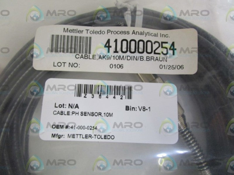 METTLER TOLEDO PH SENSOR CABLE 10M 410000254 NSNP IN BAG