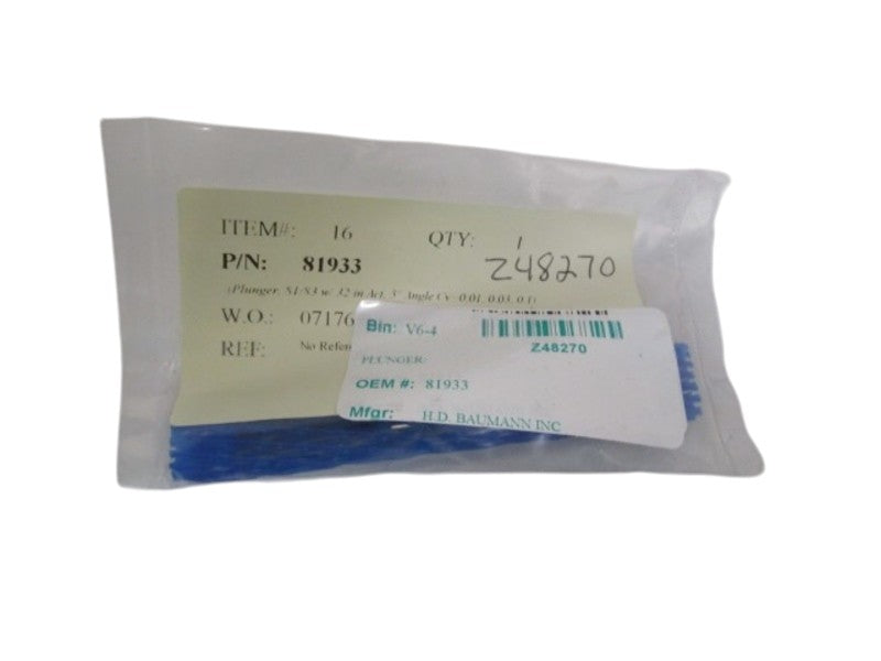 H.D. BAUMANN INC. PLUNGER 81933 NSNP IN BAG