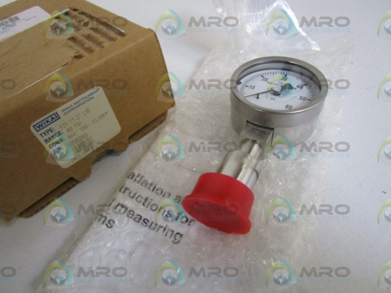 WIKA 131.11 2" LM 60PSI 3/4" TRI-CLAMP 9795265 NSMP