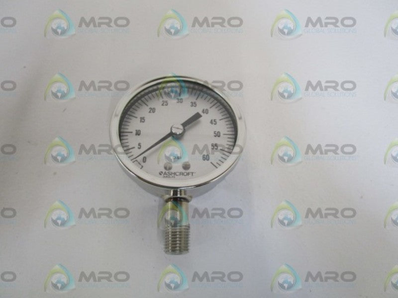 ASHCROFT 251009SW02LXLJ-60# PRESSURE GAUGE 0-60 PSI  NSMP