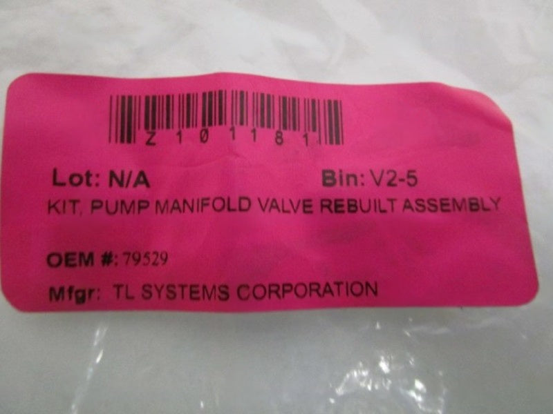 TL SYSTEMS CORP. PUMP MANIFOLD VALVE REBUILT ASSY KIT 79529 NSNP