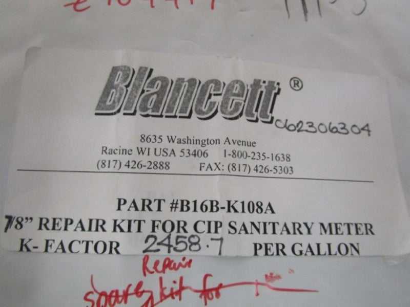 BLANCETT 7/8" REPAIR KIT B18B-K108A  NSNP