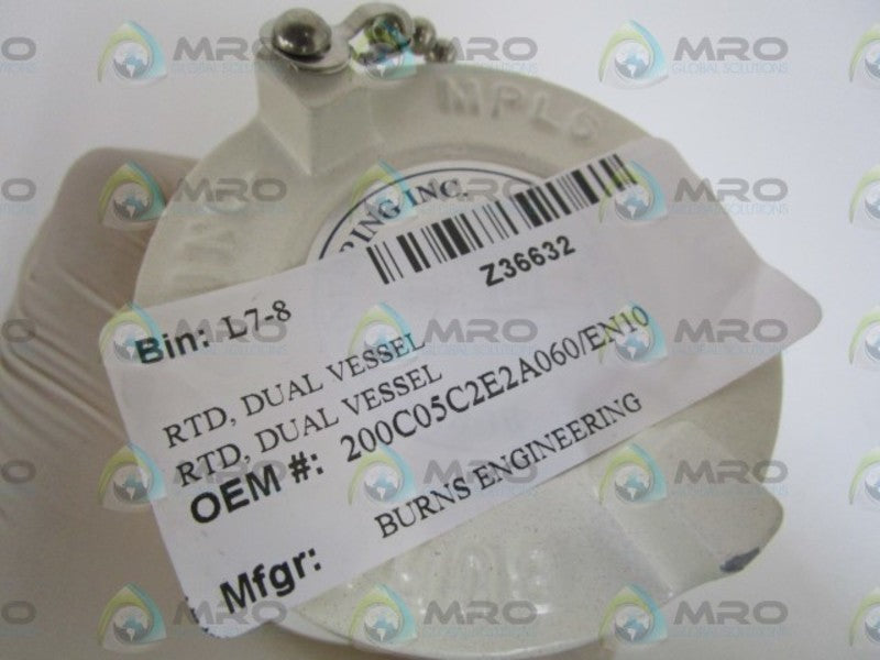 BURNS DUAL VESSEL RTD SENSOR 200C05C2E2A060  NSNP