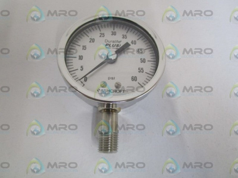 ASHCROFT 251009SW02LXLL-60# PRESSURE GAUGE 0-60 PSI  NSMP