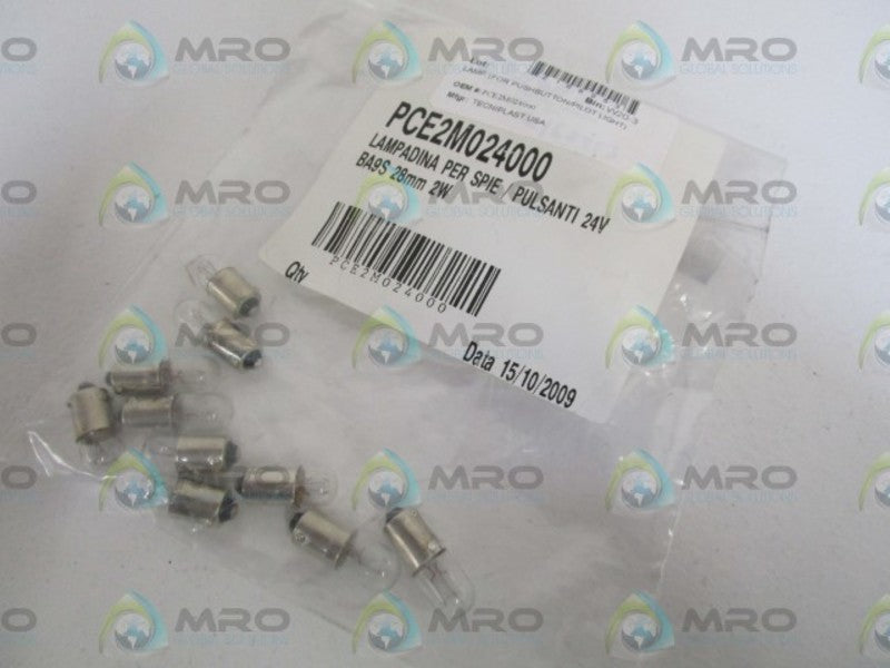 LOT OF 10 TECNIPLAST USA LAMP PCE2M024000 NSNP