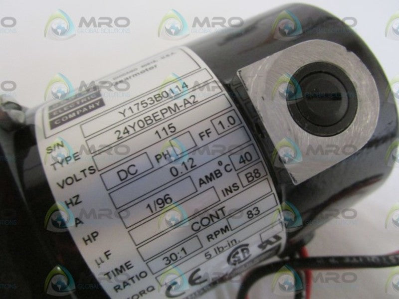 BODINE RATIO:30:1 GEAR MOTOR 24Y0BEPM-A2  NSNP