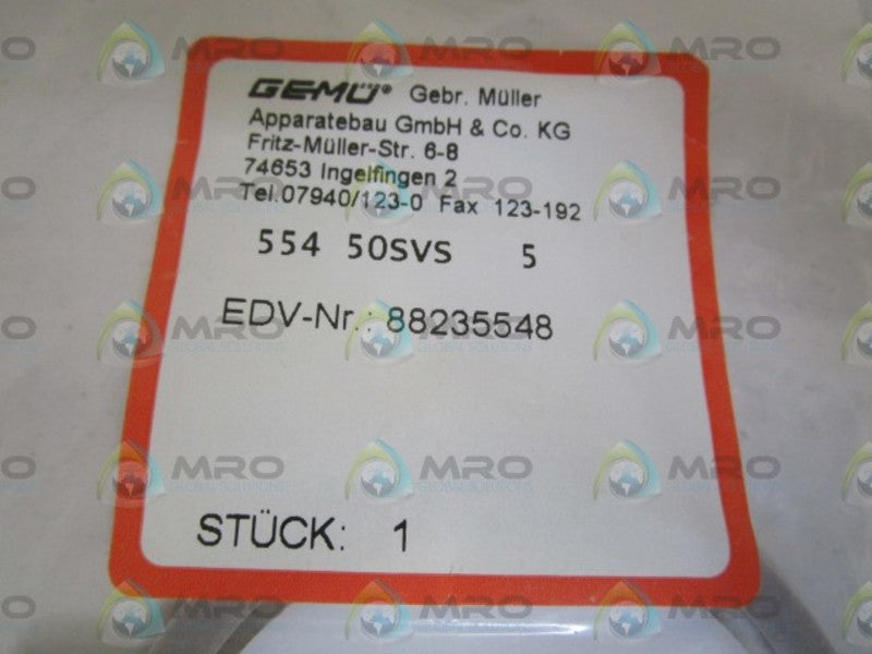 GEMU REPAIR KIT FOR 2" VALVE 554-50SVS-5 NSNP IN BAG