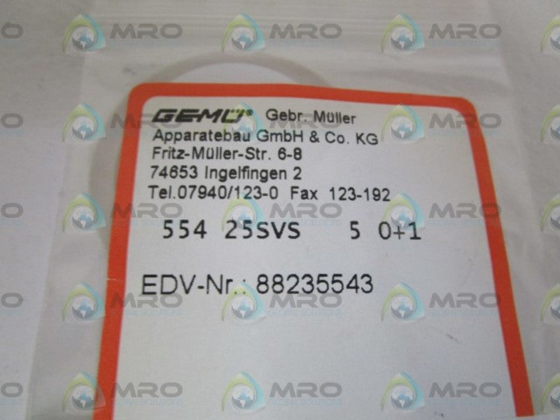 GEMU REPAIR KIT FOR 1" VALVE 554-25SVS-5 NSNP IN BAG