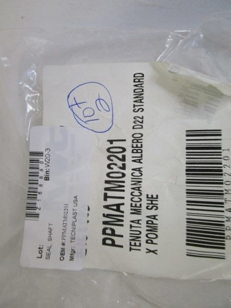 LOT OF 2 TECNIPLAST USA SHAFT SEAL PPMATN02201 NSNP