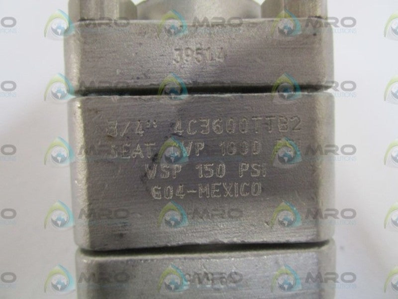 JAMESBURY VALVE 3/4" 4C3600TTB2 NSNP