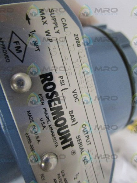 ROSEMOUNT 2088G1A22A1B4 PRESSURE TRANSMITTER NSMP