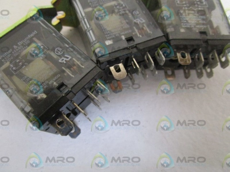 LOT OF 3 POTTER & BRUMFIELD 120V RELAY K10P-11A65-120 NSNP
