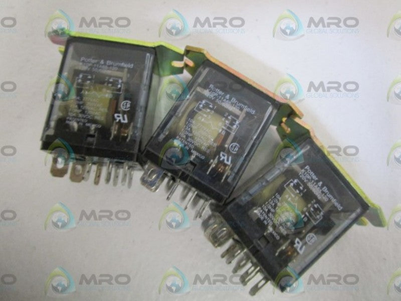 LOT OF 3 POTTER & BRUMFIELD 120V RELAY K10P-11A65-120 NSNP