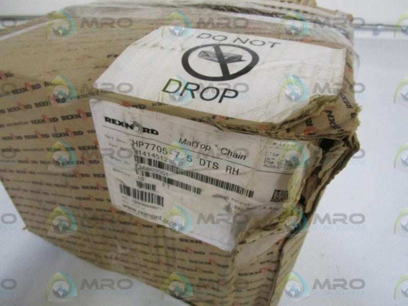 REXNORD 10FT MAT TOP CHAIN HP7705-7.5 DTS RH NSMP