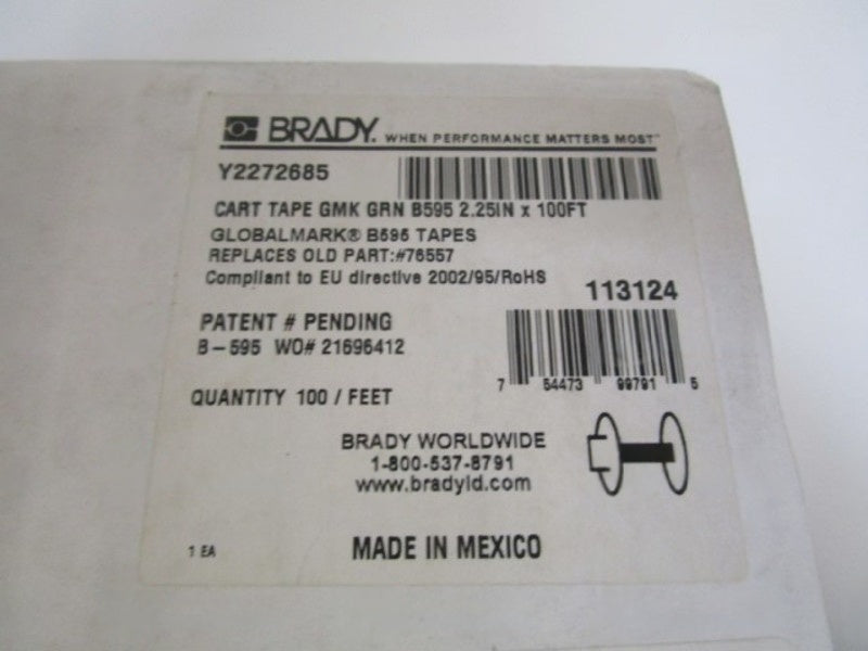 BRADY CART TAPE GMK GRN 113124  NSMP
